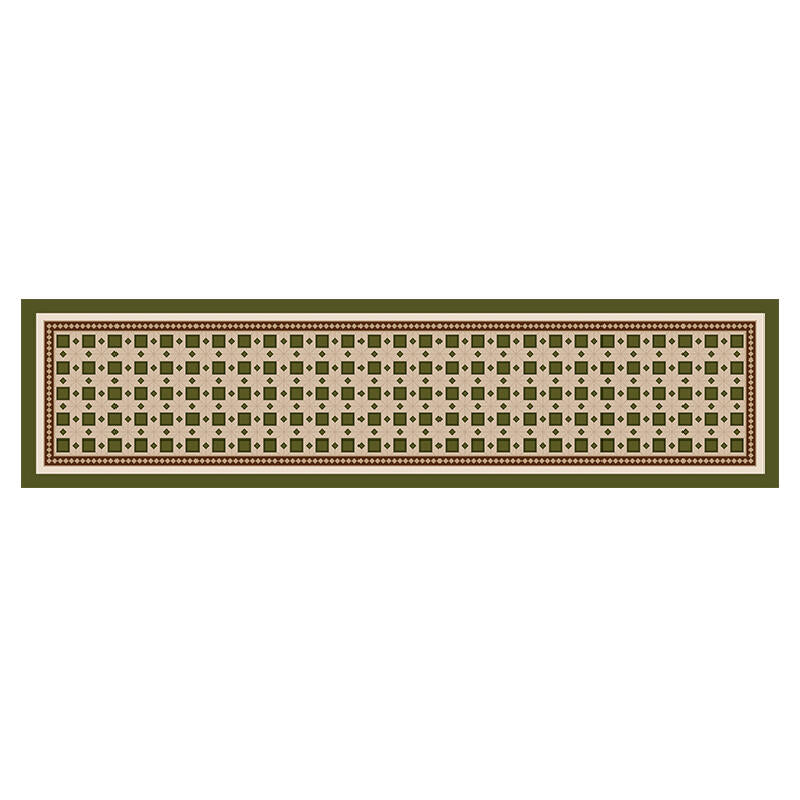 green retro tile square shelf mat