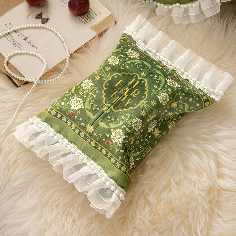 frill floral green tissue case