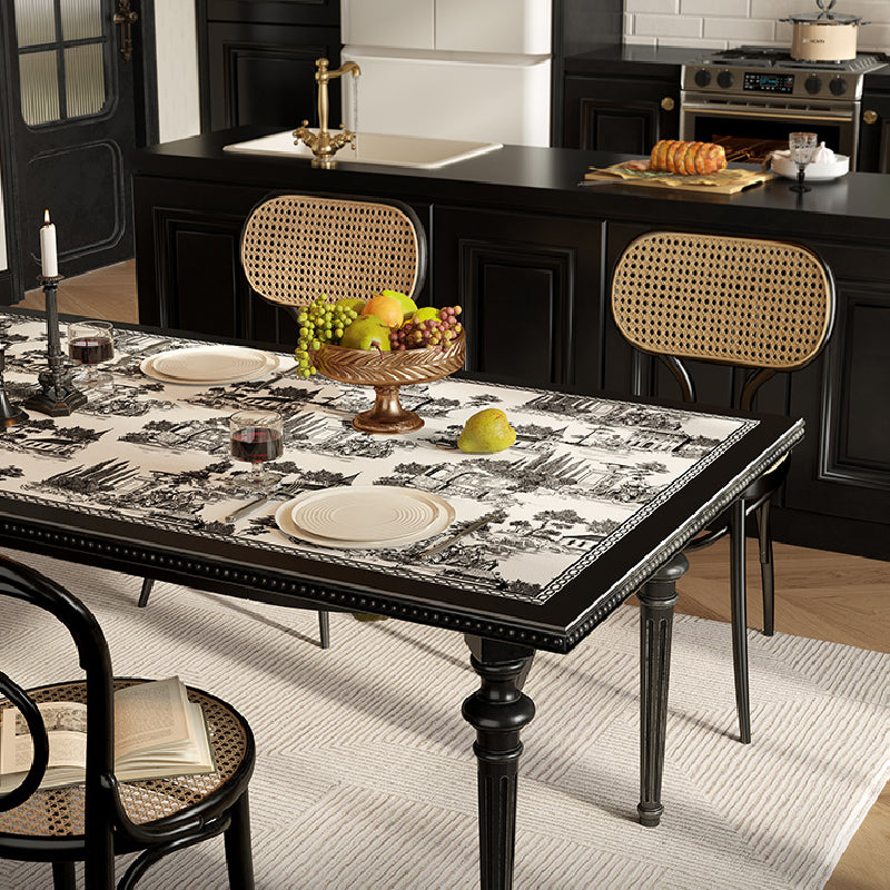 black frill elegance table mat