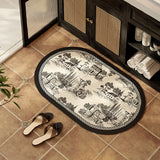 2design black frill elegance bath mat