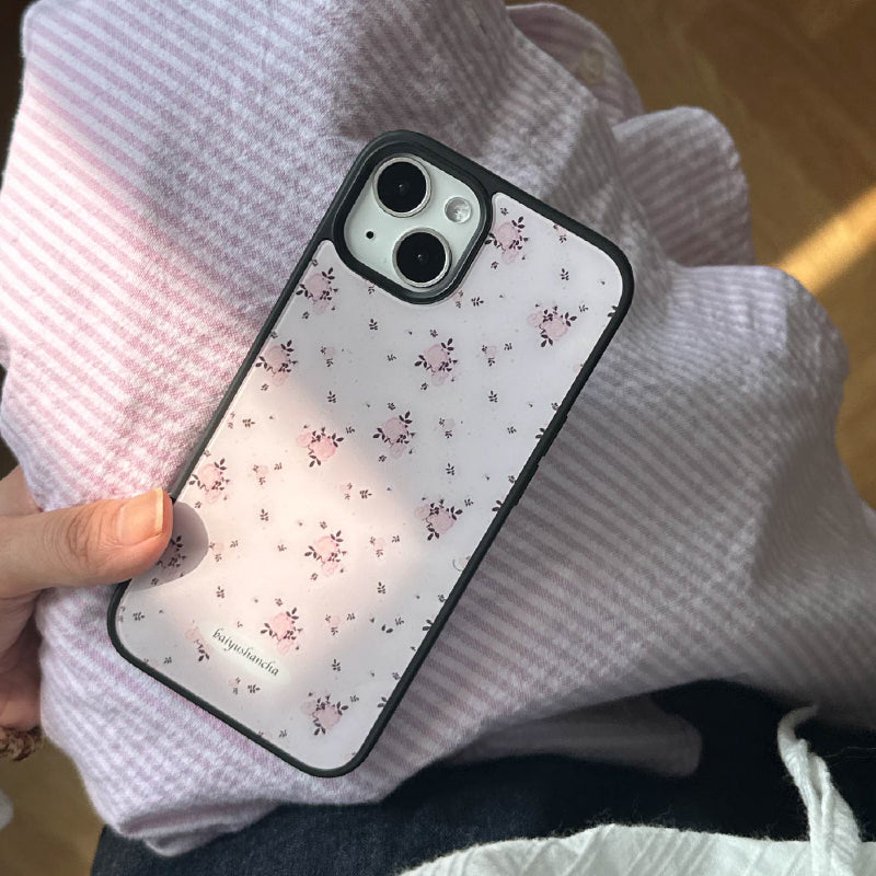 girly floral pink iphone case