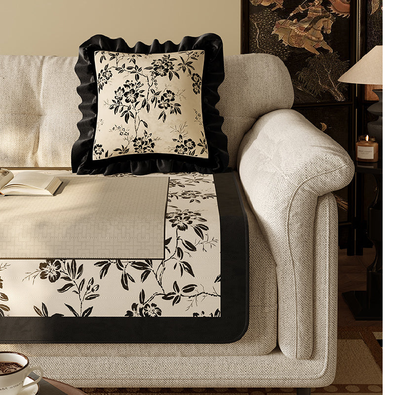 2design monotone floral sofa cover