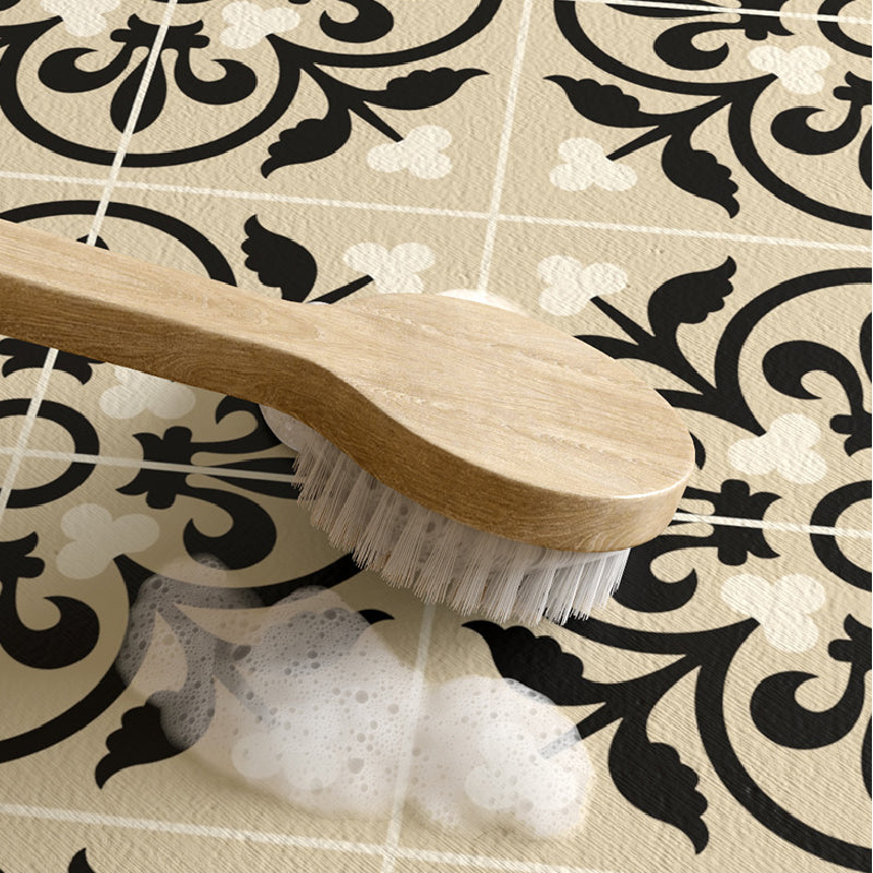 4design black morocco tile kitchen mat