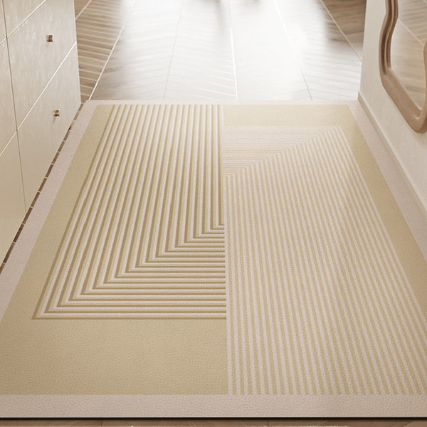 6design cream geometric pattern door mat