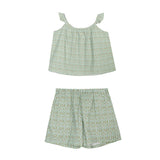 green floral roomwear