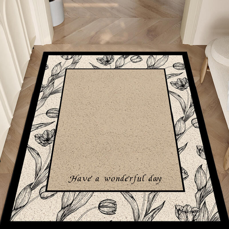 luxury wonderful flower door mat