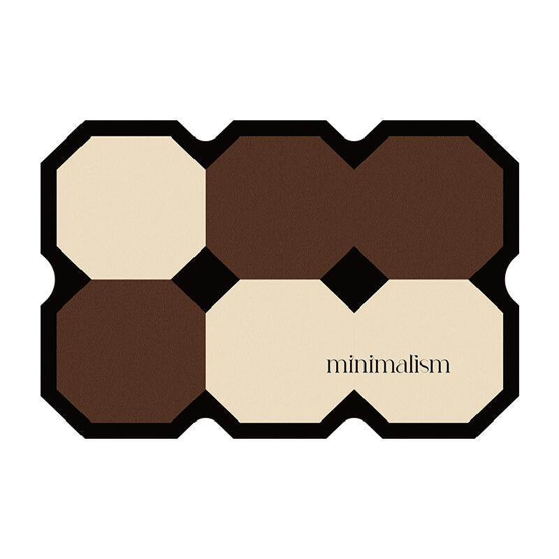 square minimalism brick bath mat