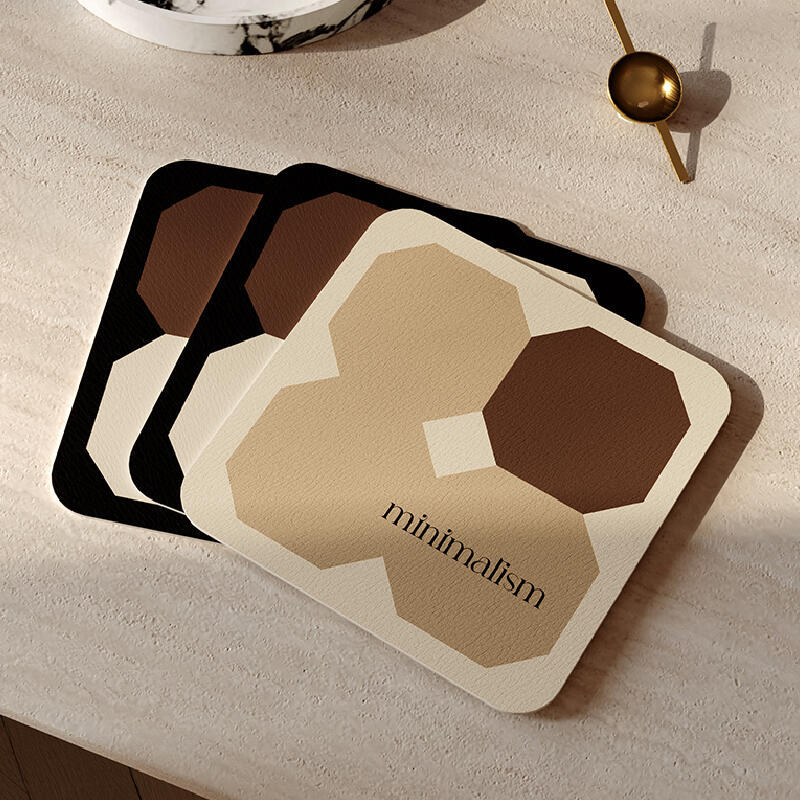 square minimalism brick coaster