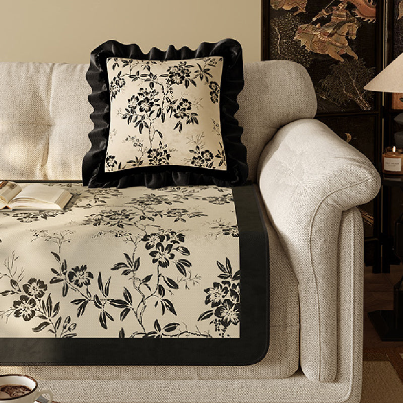 2design monotone floral sofa cover