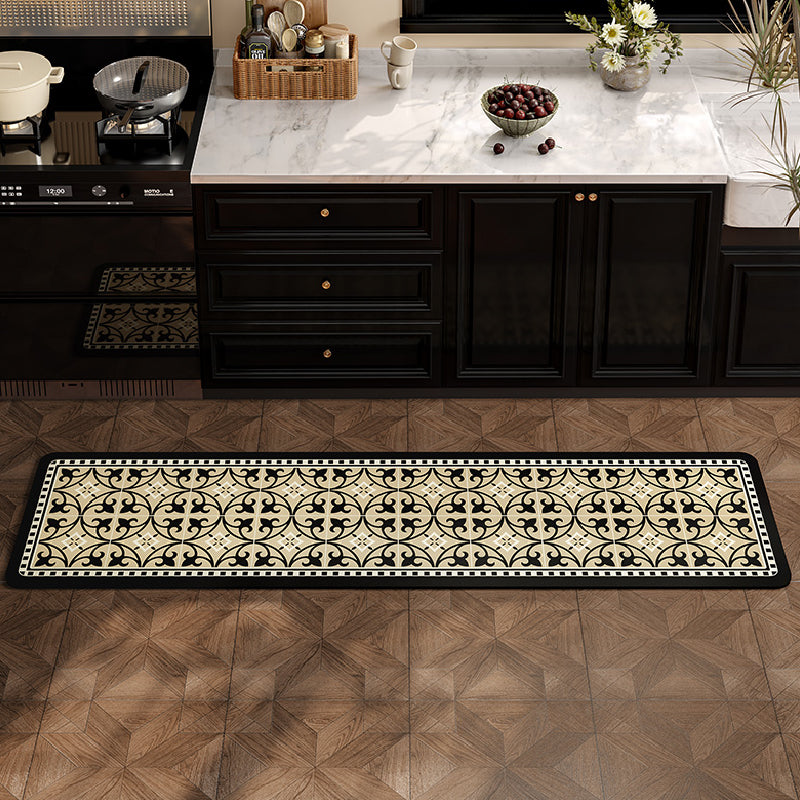 4design black morocco tile kitchen mat
