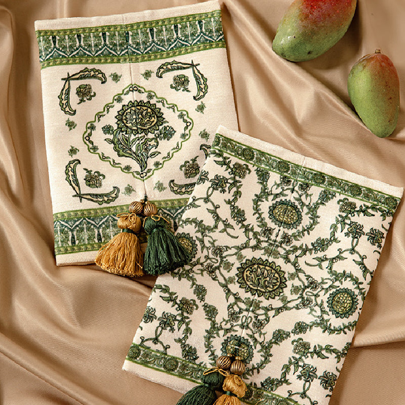 green ethnic vintage tissue case