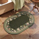 2design green floral bath mat