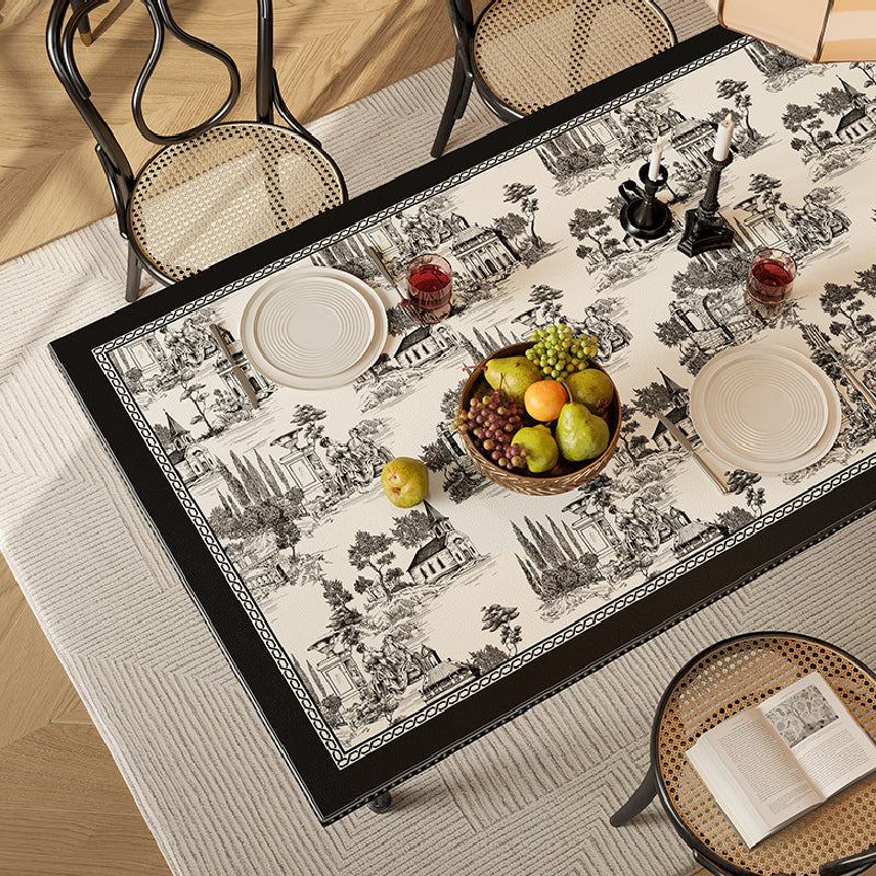 black frill elegance table mat