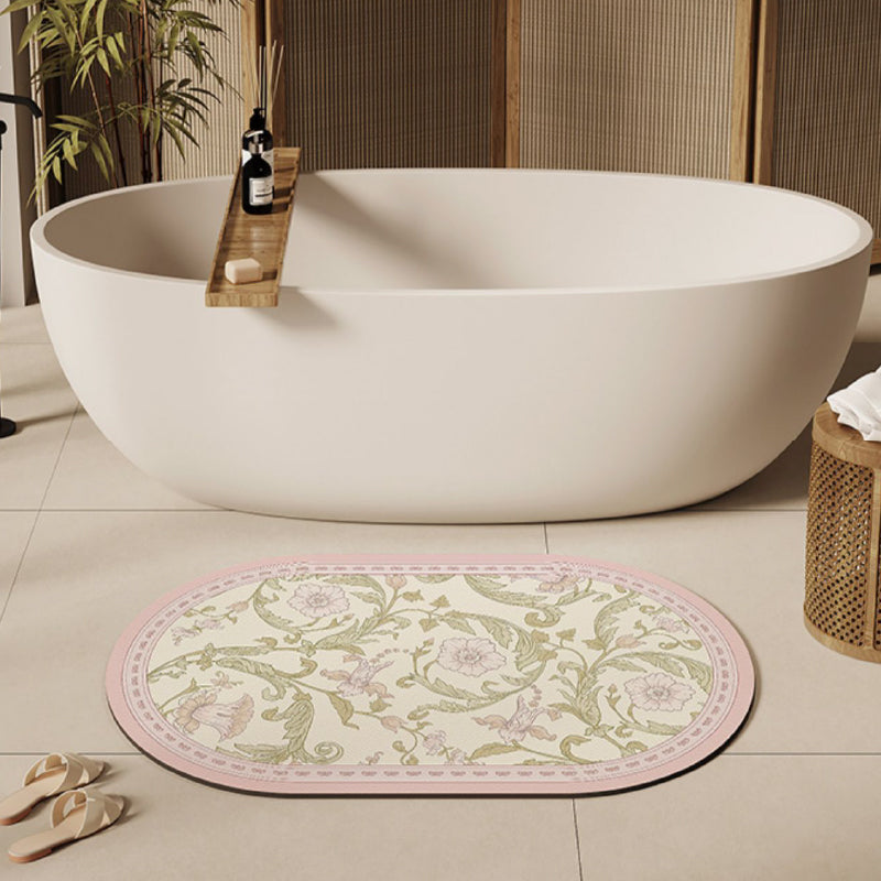 2design pink flower girly bath mat