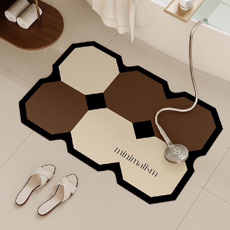 square minimalism brick bath mat