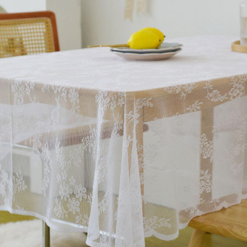 3design white summer lace table cloth