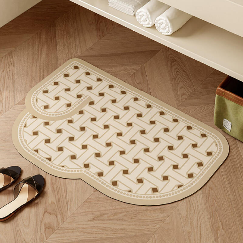 french style tile bath mat