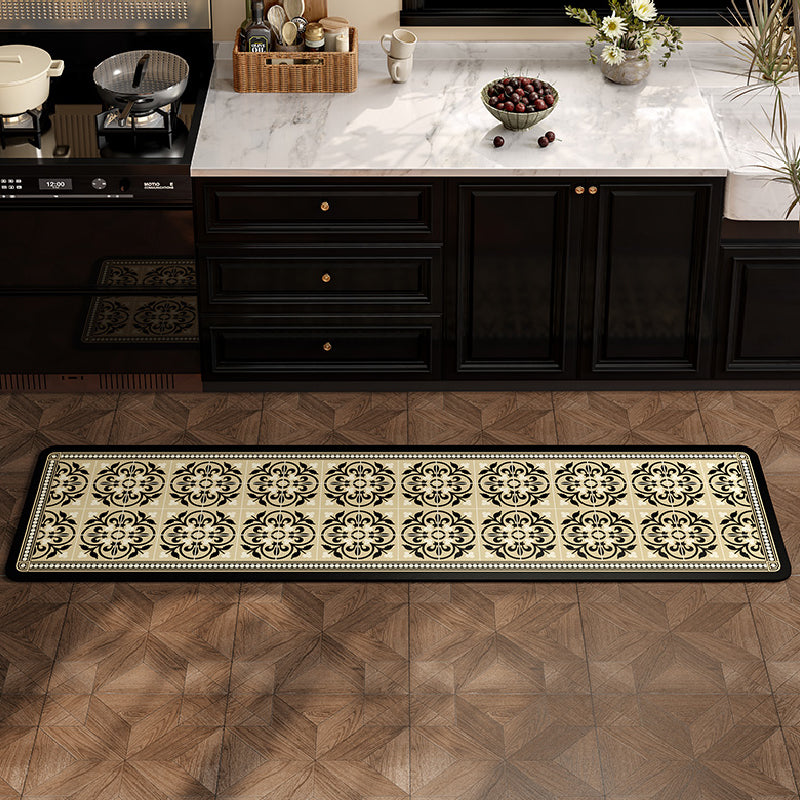 4design black morocco tile kitchen mat