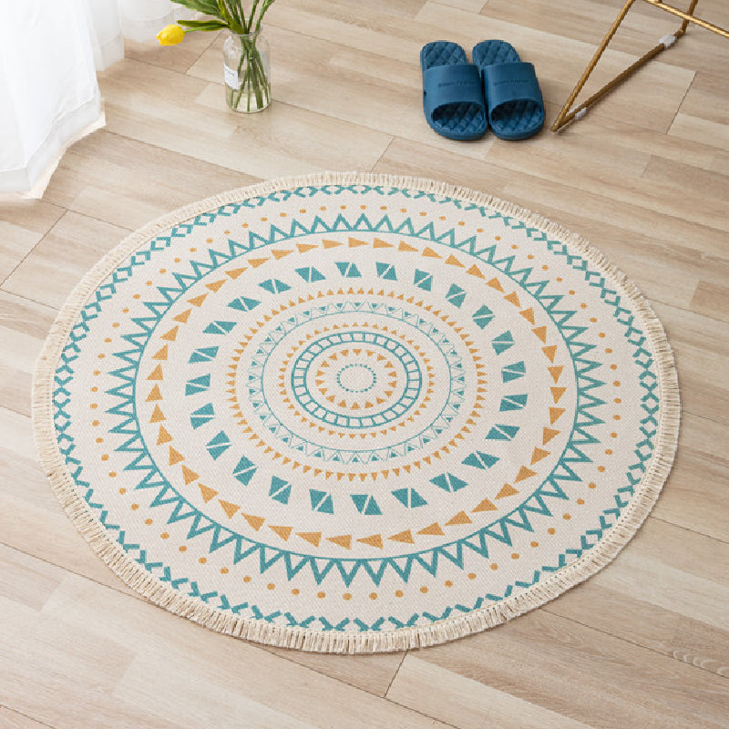 10design ethnic light elegant round carpet – La caph