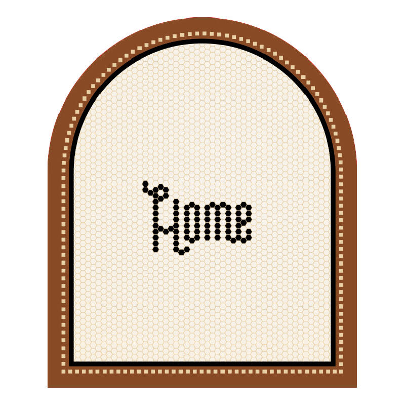 2color casual dot door mat
