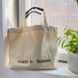 made in summer tote bag