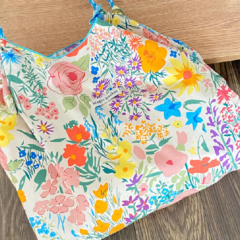 3design vivid floral tote bag