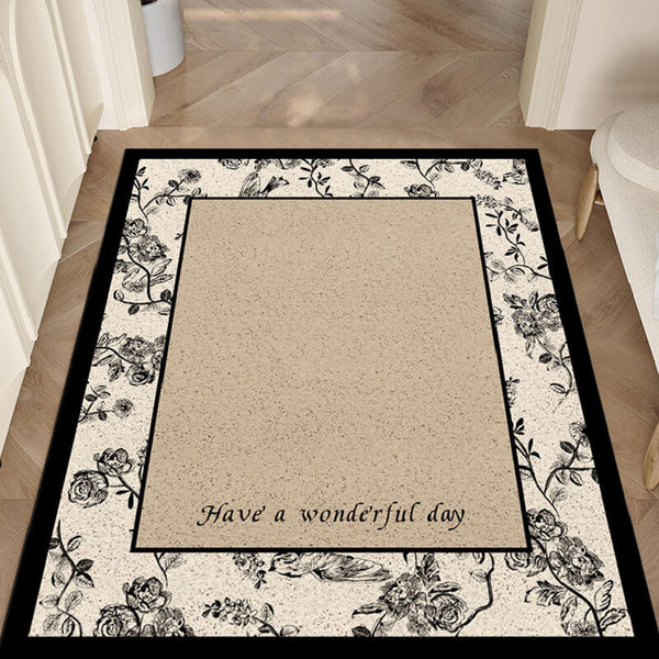 luxury wonderful flower door mat