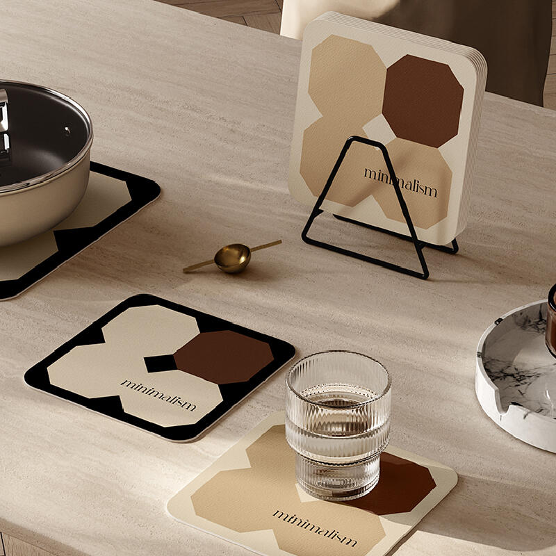 square minimalism brick coaster