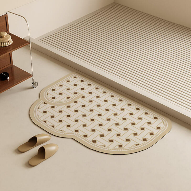 french style tile bath mat