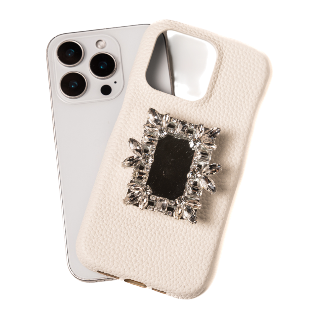 Jeweled Elegance Mirror & Grip iPhone Case