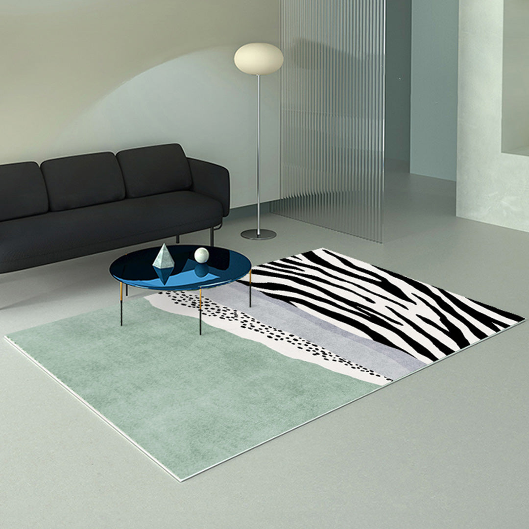 modern design zebra pattern square carpet