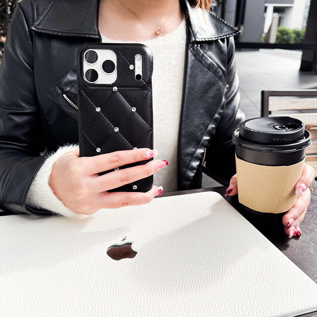Ivory Leather Style MacBook Cover