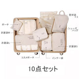 4color suitcase travel pouch set