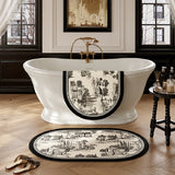 2design black frill elegance bath mat