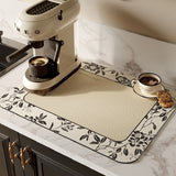2design monotone floral sink mat