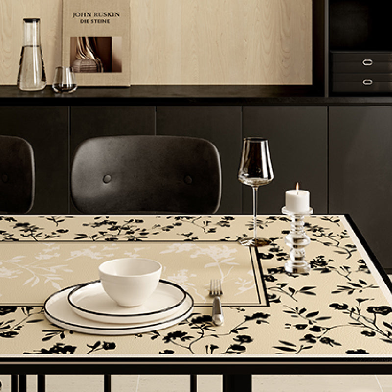 black moon light square table mat