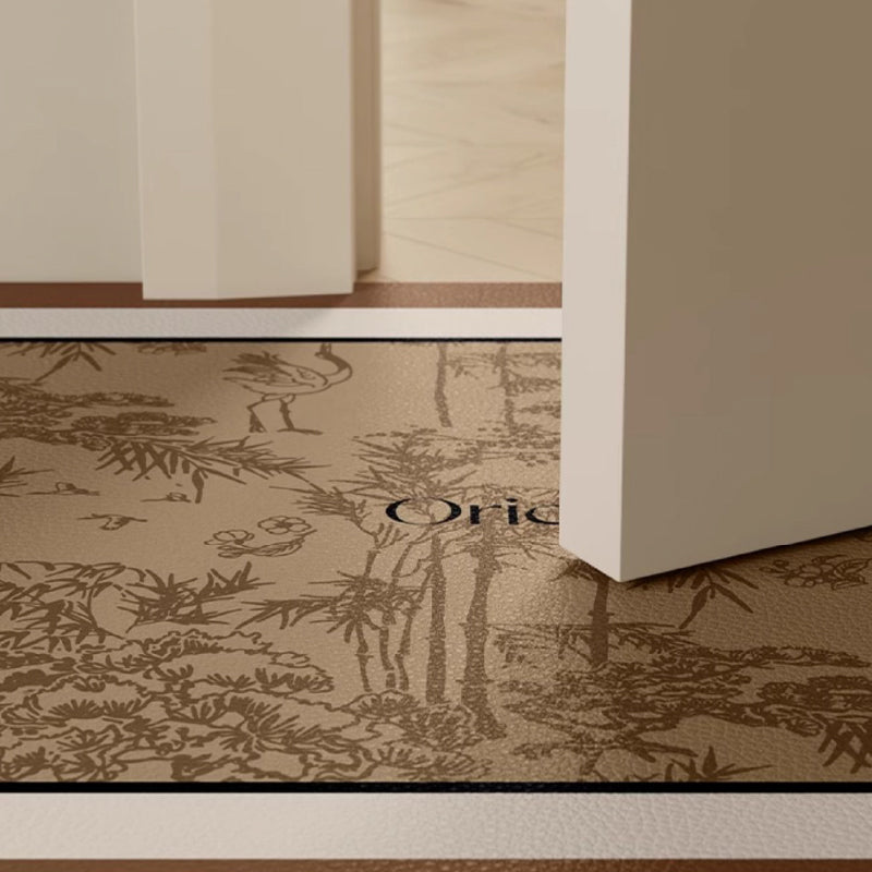 2type brown oriental charm door mat