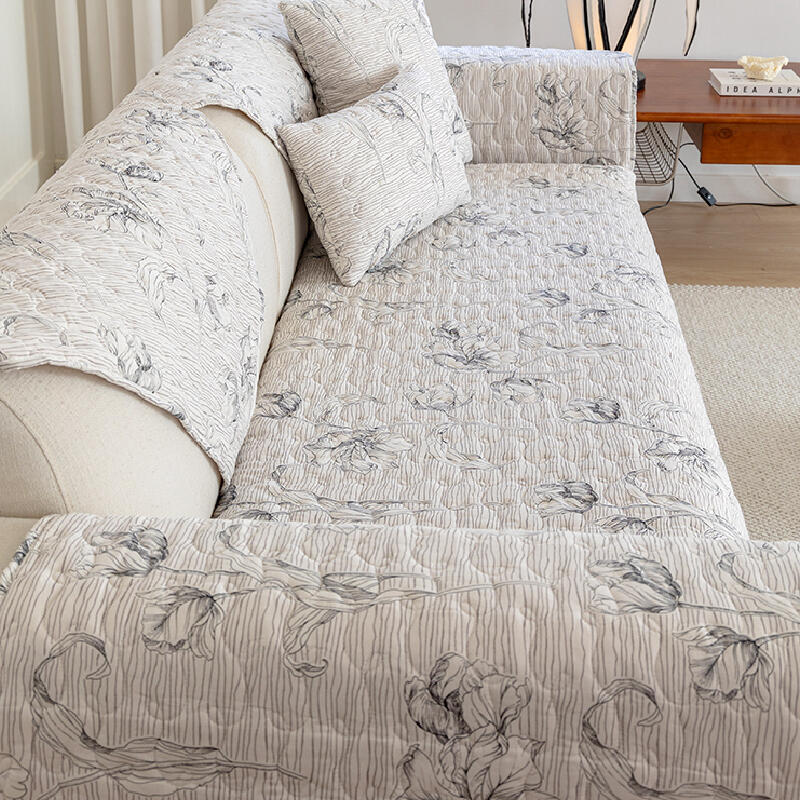 4design floral quilted sofa cover