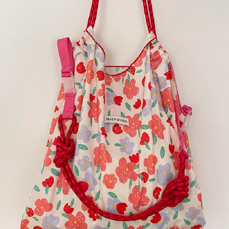 3design vivid floral tote bag