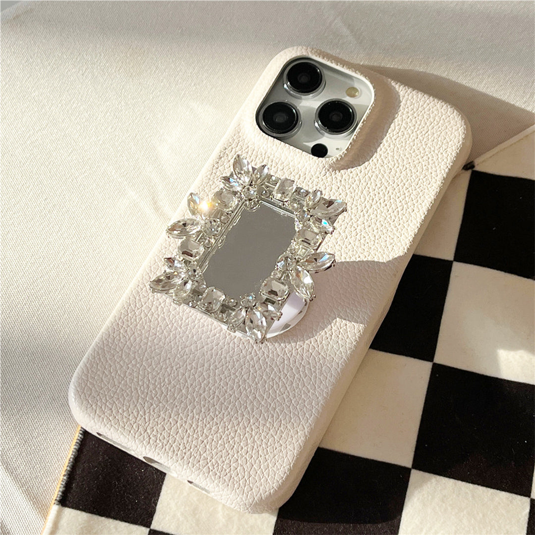 Jeweled Elegance Mirror & Grip iPhone Case