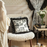 3design black frill elegance cushion