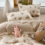 5design flower girly cotton bedlinen set