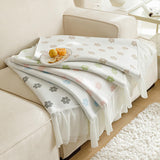 5color girly white floral sofa cover