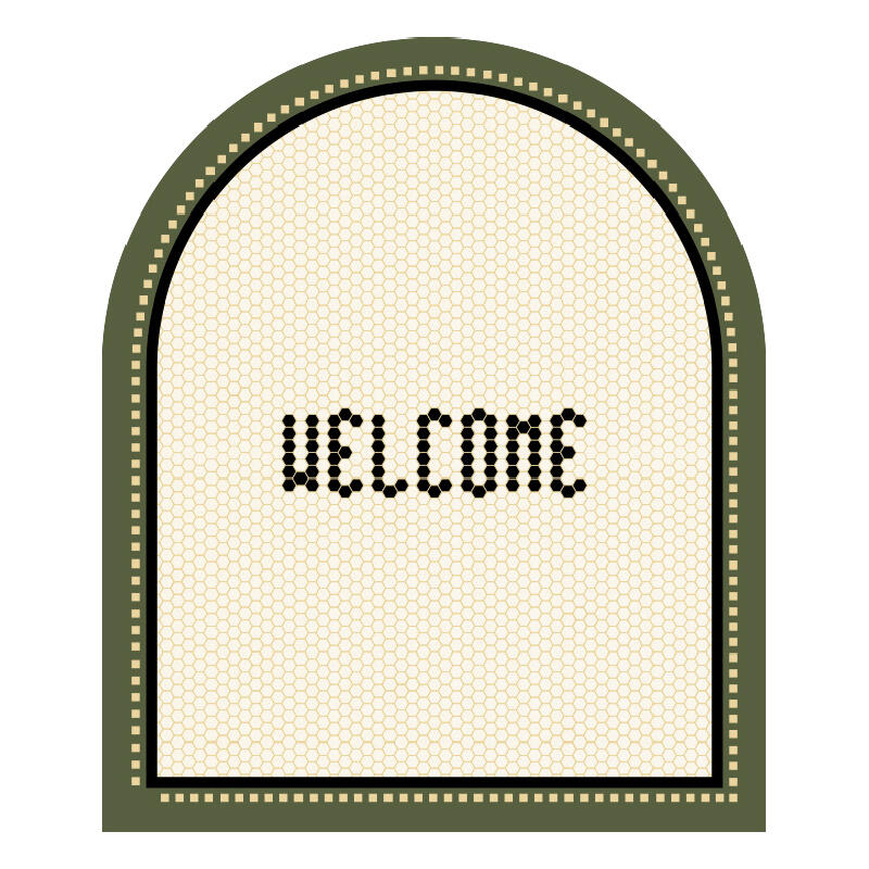 2color casual dot door mat