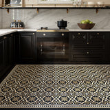 4design black morocco tile kitchen mat