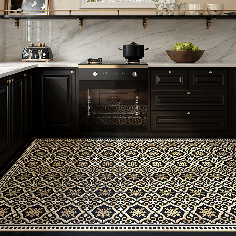 4design black morocco tile kitchen mat