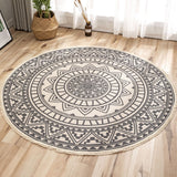 10design ethnic light elegant round carpet