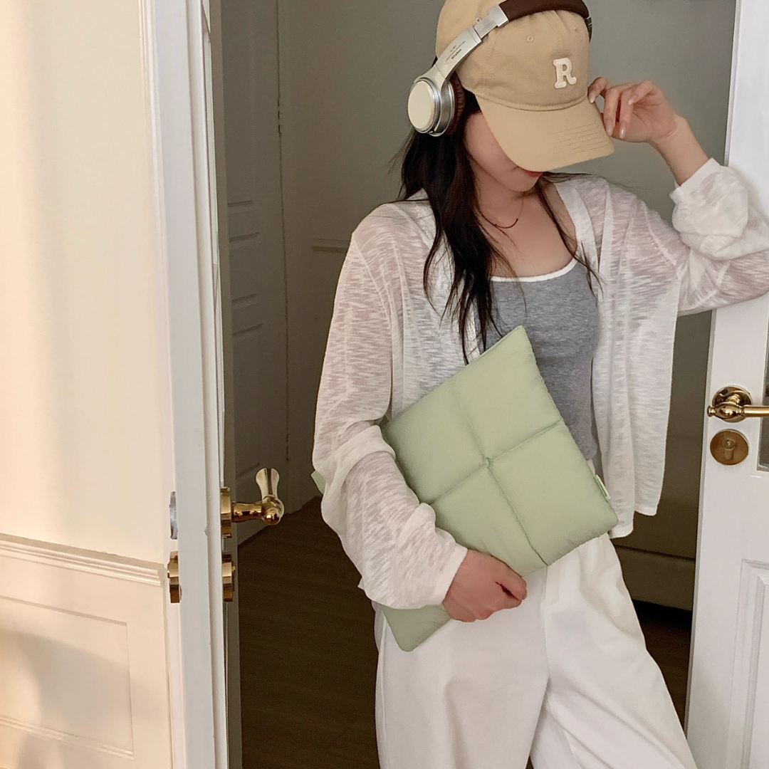 pastel pillow mac book bag (4color)