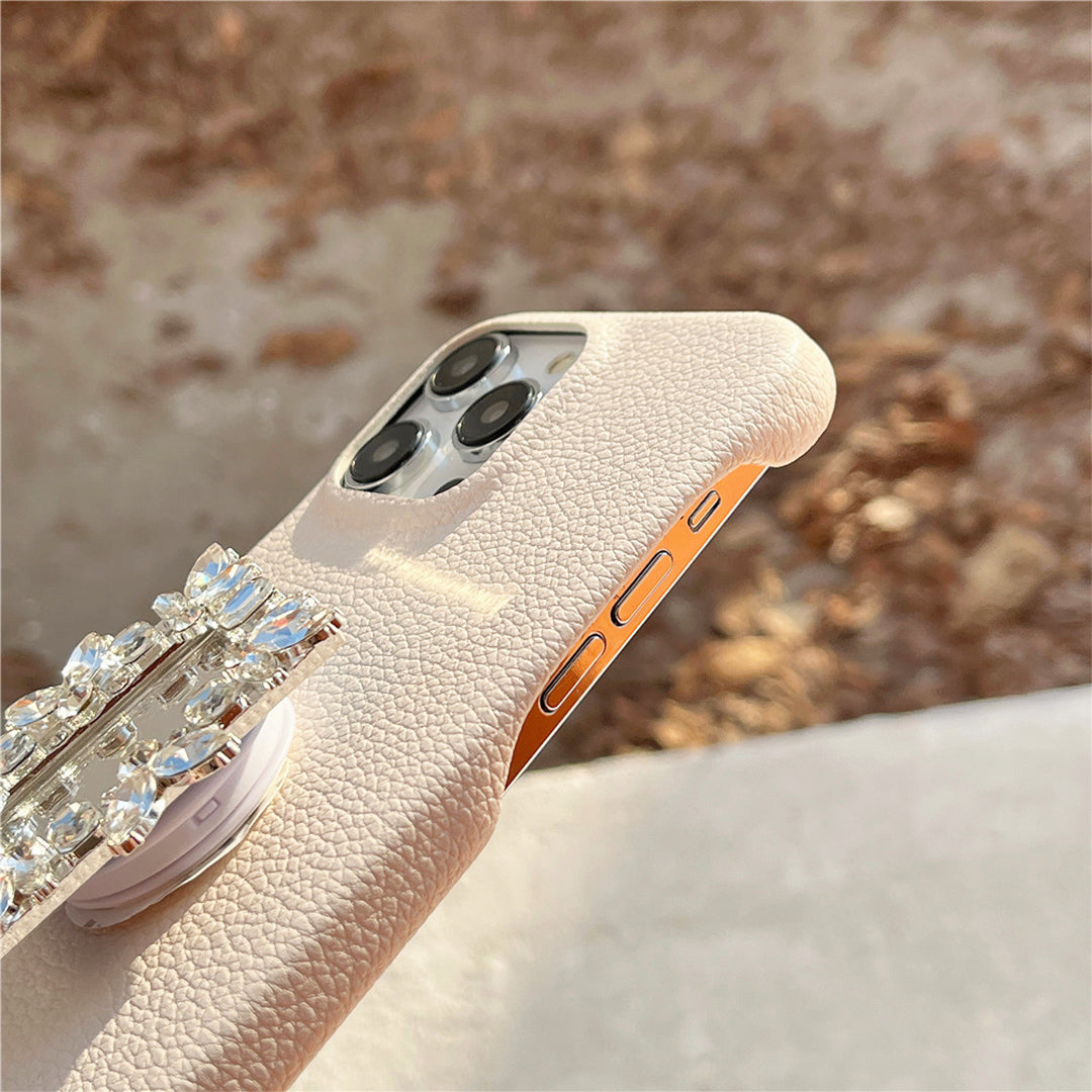 Jeweled Elegance Mirror & Grip iPhone Case