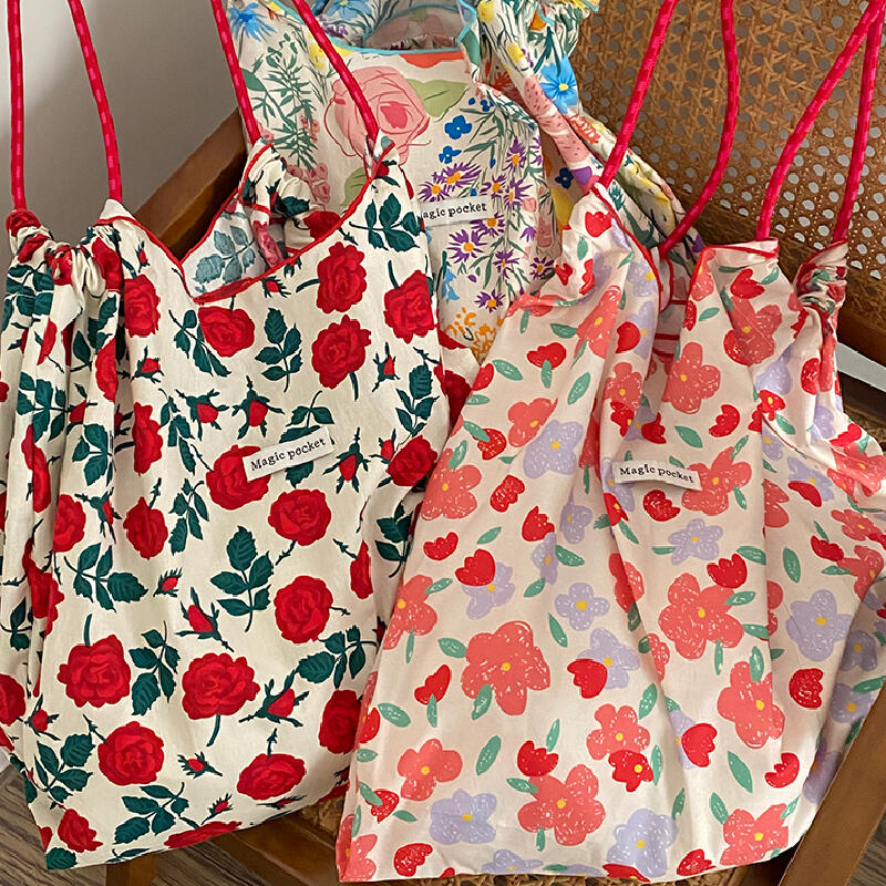3design vivid floral tote bag